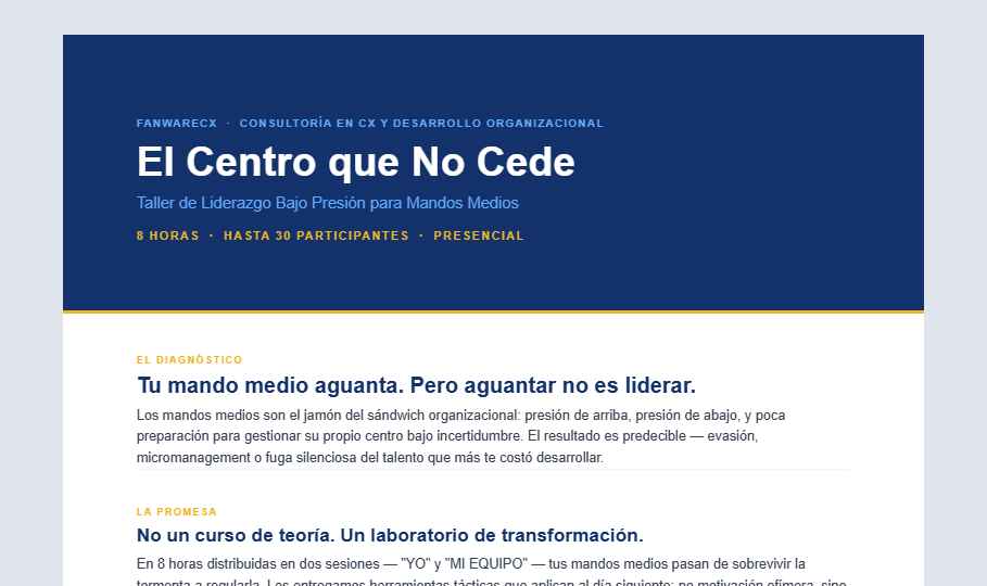 El Centro que No Cede
