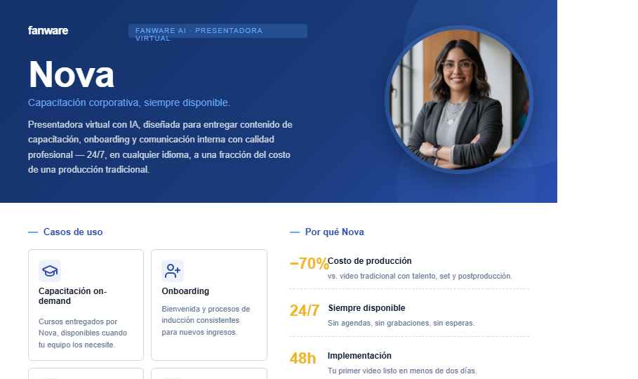 Nova — Presentadora AI